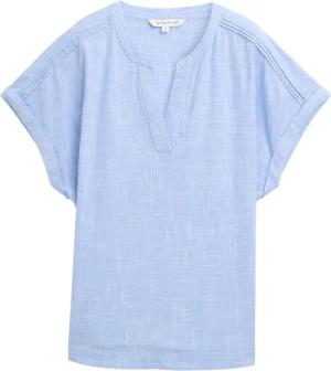 TOM TAILOR Damen Loose Fit Bluse, blau, Uni, Gr. 44