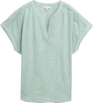 TOM TAILOR Damen Loose Fit Bluse, grün, Uni, Gr. 38