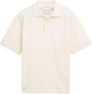 TOM TAILOR Jungen Oversize Piqué Poloshirt, weiß, Uni, Gr. 128