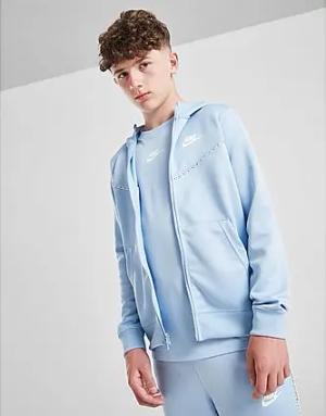 Nike Tape Poly Full Zip Hoodie Kinder - Kinder, Psychic Blue