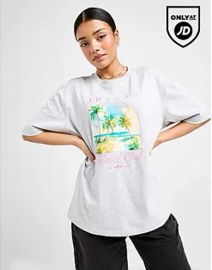 adidas Originals Island Club Boyfriend T-Shirt - Damen, Grey