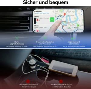 Quntis KFZ Handyhalterung 2-stufigen Autohalterung Handy-Halterung, (1-tlg., Ein Stück)