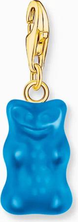 Thomas Sabo Charm - Goldbären-Anhänger in Blau - 2182-413-1