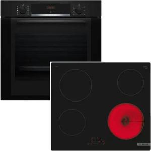 BOSCH Backofen-Set Dampfbackofen Teleskopauszug + Glaskeramikkochfeld TouchSelect 60cm