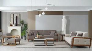 Xlmoebel Wohnzimmer-Set Hochwertiges Wohnzimmer-Sitzmöbel-Set mit Designer-Sessel, (2x 3-Sitzer Sofas / Sessel / Couchtisch / Beistelltisc), Hergestellt in Europa