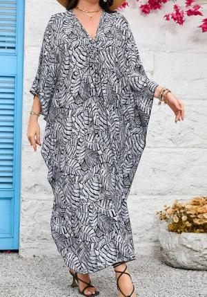 Lovolotti Sommerkleid Strandkleid Viskose Kleid Damen LO-KLDE-L11 Kleider Strandkleid Dress Blusekleid Freizeitkleid