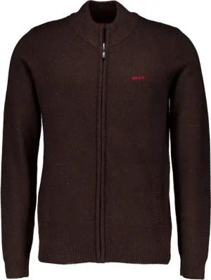 N.Z.A. Herren Cardigan braun unifarben
