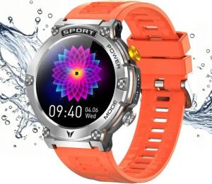 BRAIDOL Smartwatch Fitness Tracker Uhr für Damen Herren mit Telefonfunktion Smartwatch (5 cm/1,43 Zoll extra großem HD-Touchscreen Zoll) Fitness Smart Watch, IP68 wasserdicht Sportuhr für iOS/Android, Fitnessuhr, mit Kompass, 100+ Sportmodi, Herzfrequenz,