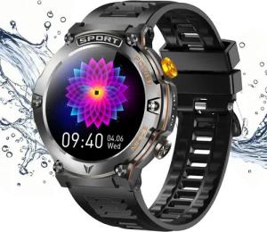 BRAIDOL Smartwatch Fitness Tracker Uhr für Damen Herren mit Telefonfunktion Smartwatch (5 cm/1,43 Zoll extra großem HD-Touchscreen Zoll) Fitness Smart Watch, IP68 wasserdicht Sportuhr für iOS/Android, Fitnessuhr, mit Kompass, 100+ Sportmodi, Herzfrequenz,