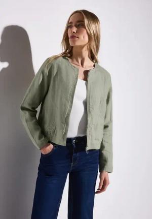 Street One Frauen Kurzer Blouson in Grün, Gr: 42