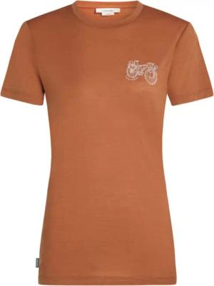 Icebreaker Women Merino 150 Tech Lite SS Tee Adventure Ride (Braun L Größe) Sale