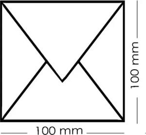 Paper24 Briefumschlag 25 Stück 100 x 100 mm feuchtklebend 120 g/qm