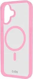 sbs Mag Frame Handy-Cover für Apple iPhone 16 transparent, rosa