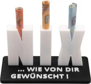 TSB Werk Geschenkbox Geldgeschenk NIX Nichts Geschenk Geburtstag, Geschenkidee, Geldscheingeschenk