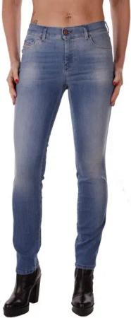 Diesel Straight-Jeans Diesel Sandy 0674T Stretch Damen Jeans Hose Slim Straight