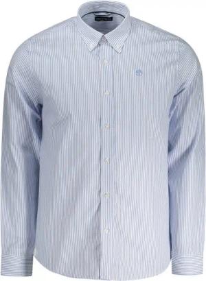 North Sails Langarmhemd Elegantes Herrenhemd: Blau, gestreift, Button-Down, mit Stickerei