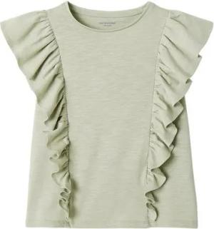 vertbaudet Kurzarmshirt Mädchen T-Shirt mit Volants