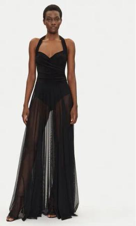 NORMA KAMALI Abendkleid KK4243PMG50001 Schwarz Slim Fit