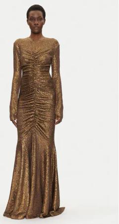 NORMA KAMALI Abendkleid ST4243SQE38151 Goldfarben Slim Fit