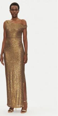 NORMA KAMALI Abendkleid ST4243SQG69151 Goldfarben Slim Fit