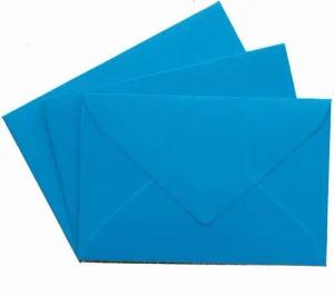Paper24 Briefumschlag 25 Stück 60 x 90 mm, 120 g/m² Intensivblau