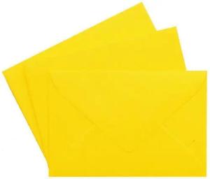 Paper24 Briefumschlag 25 Stück 60 x 90 mm, 120 g/m² Intensivgelb