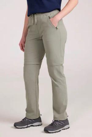 Explore Damen Zip-Off Hose - Khaki