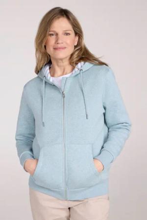 Penzance Kapuzenpullover mit Reißverschluss für Damen - Grün