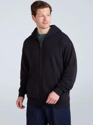 Icon Kapuzenpullover mit Durchgehendem Reißverschluss für Herren - Schwarz