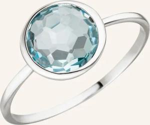 Leaf Ring BLUE TOPAZ aus 14 Karat Weißgold