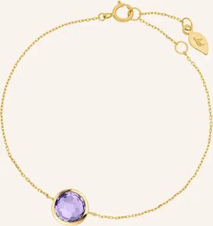 Leaf Armband AMETHYST aus 14 Karat Gelbgold
