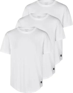 Jack & Jones Tshirt Herren lang geschnitten Set 100% Baumwolle Regular Fit JJENOA 3er Pack