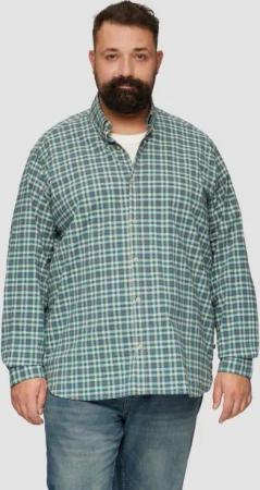 s.Oliver Langarmhemd Hemd mit Button-Down-Kragen aus Baumwollstretch