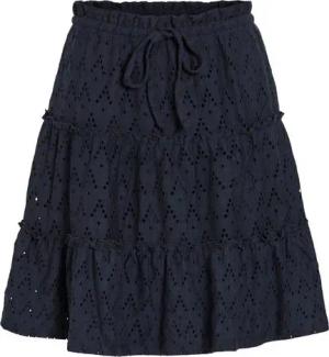 Vila Sommerrock Strukturiertes Design mit Kordelzug und Rüschen VIAMALINA HW SHORT SKIRT/PB