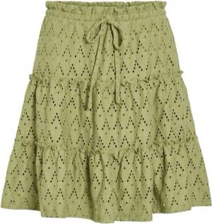 Vila Sommerrock Strukturiertes Design mit Kordelzug und Rüschen VIAMALINA HW SHORT SKIRT/PB