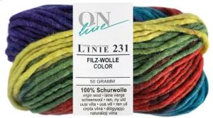 Online Garne 50 Gramm ONline Linie 231 Filzwolle Color Farbauswahl Bastelgarn