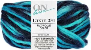 Online Garne 50 Gramm ONline Linie 231 Filzwolle Color Farbauswahl Bastelgarn