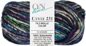 Online Garne 50 Gramm ONline Linie 231 Filzwolle Color Farbauswahl Bastelgarn