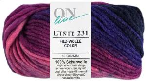 Online Garne 50 Gramm ONline Linie 231 Filzwolle Color Farbauswahl Bastelgarn
