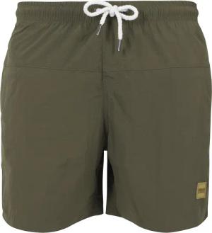Urban Classics Badeshort - Block Swim Shorts - S bis XXL - für Männer - Größe XXL - oliv