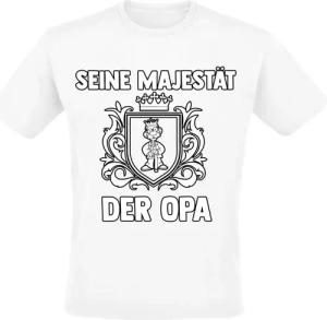 Sprüche T-Shirt - Seine Majestät der Opa - M bis 3XL - für Männer - Größe XL - weiß
