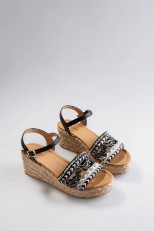 Aniston SHOES Keilsandalette, Sandale, Sommerschuh, Pailletten - NEUE KOLLEKTION