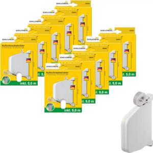 SCHELLENBERG Aufputz-Gurtwickler "Aufschraubwickler für das Rollladensystem Mini", schwenkbar, mit vormontiertem Rollladengurtband, braun oder weiß
