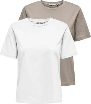 ONLY Kurzarmshirt "ONLONLY S/S TEE NOOS 2 PACK", (Packung, 2 tlg.)
