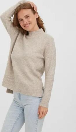 Vero Moda Stehkragenpullover "VMLEFILE OVERSIZE BOXY BLOUSE GA NOOS"