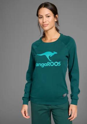 KangaROOS Sweatshirt, Langarm, figurumspielender Schnitt, mit Print, Rundhalsausschnitt