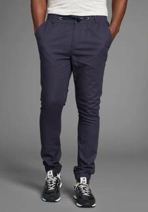 DELMAO Leinenhose, Leinenhose mit Kordelzug