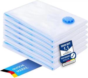 SilverRack Vakuumierbeutel für Kleidung [6 Stück] als (60x80 cm - BPA Freie Vakuumbeutel, Staubsauger Vakuumierbeutel für Kleidung - Vakuum-Platzsparer