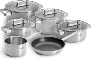 WOLL Topf-Set "Steel", Edelstahl, (Set, 10 tlg.), hochwertiger, korrosionsbeständiger Edelstahl