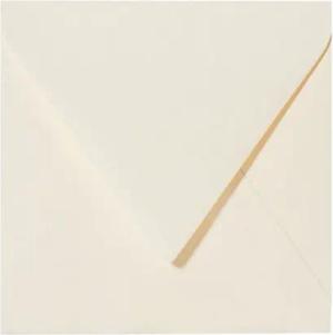 Paper24 Briefumschlag 25 Stück 100 x 100 mm, 120 g/m² - Zartcreme